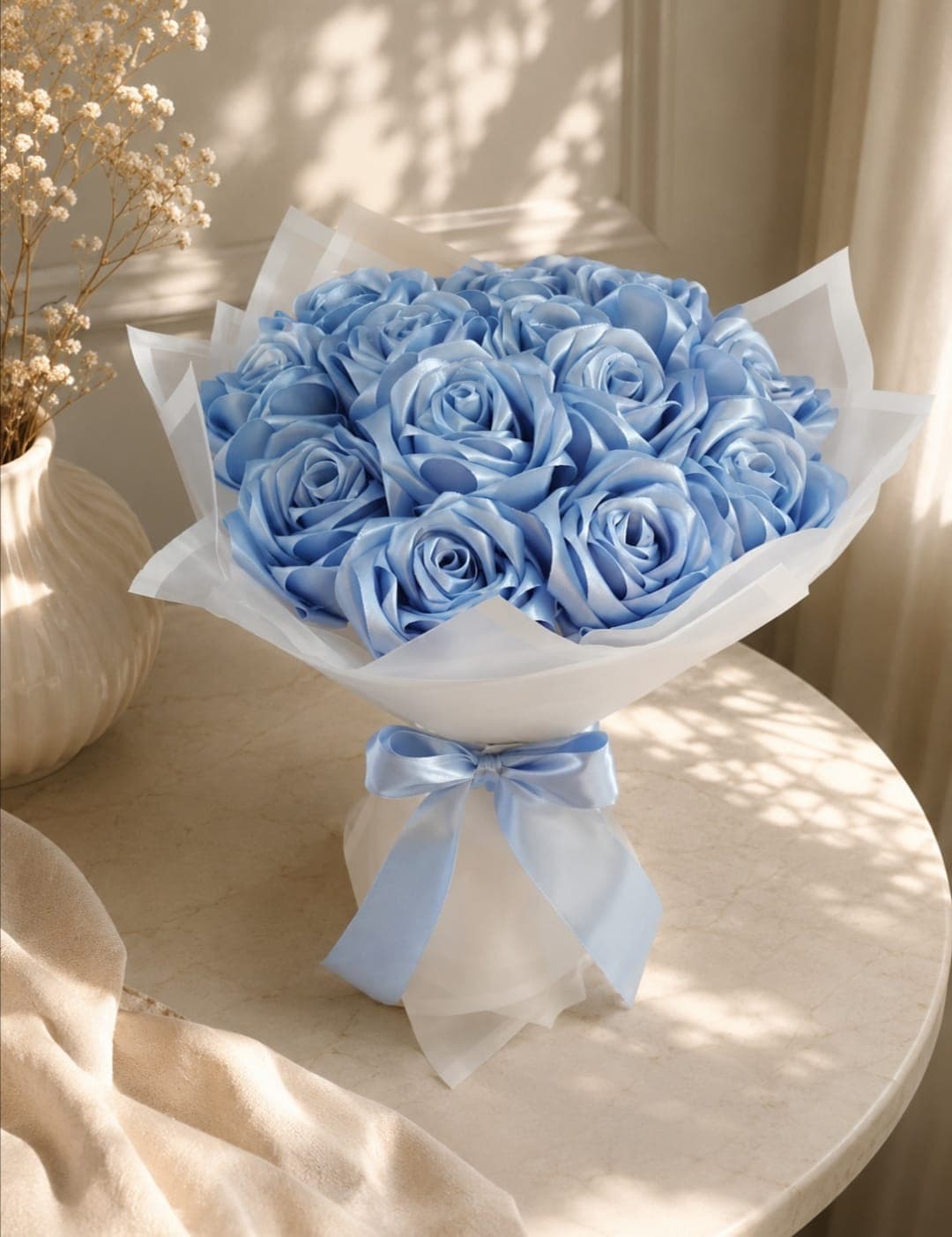 Satin flower bouquet